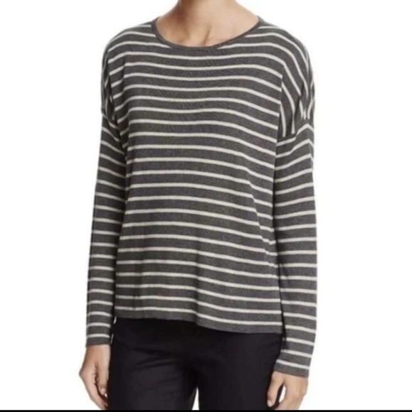 Eileen FISHER striped knit long sleeve sweater xs - Picture 1 of 12